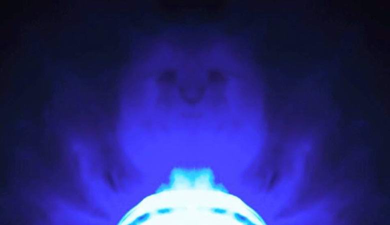 L'americano ha fotografato un gatto effimero in sbuffi di fumo