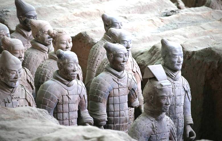 L'esercito di guerrieri di terracotta dell'imperatore Qing Shihuandi rifornito