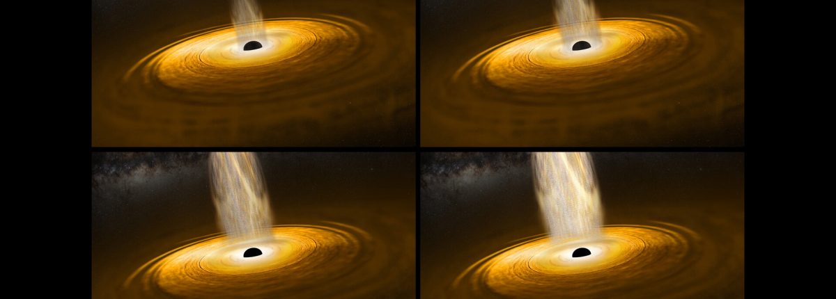 Gli astronomi hanno ripreso i vortici di gas di un buco nero oscillante 