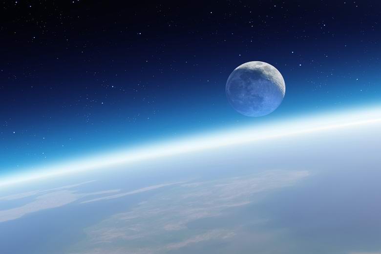L'atmosfera della Terra, si scopre, si estende ben oltre la luna