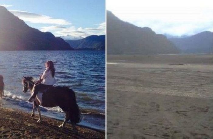 Lago cileno teletrasportato dagli alieni