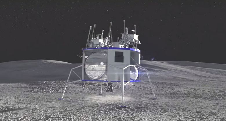 Jeff Bezos dimostra un lander lunare a grandezza naturale