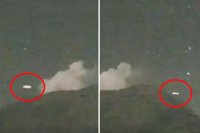 L'UFO vola fino al cratere del vulcano Popocatepetl