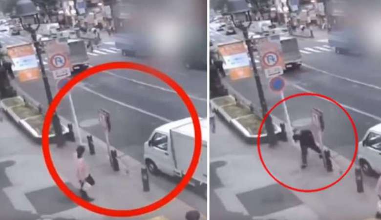 La telecamera di sorveglianza ha registrato l'aspetto di un uomo di