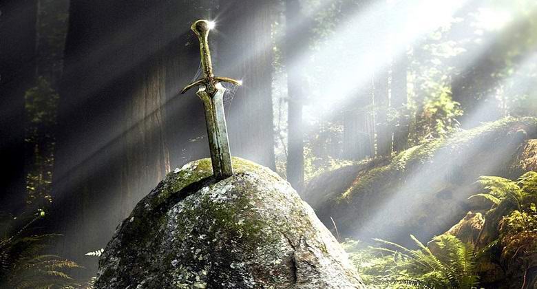 La bambina ha trovato la mitica spada Excalibur?