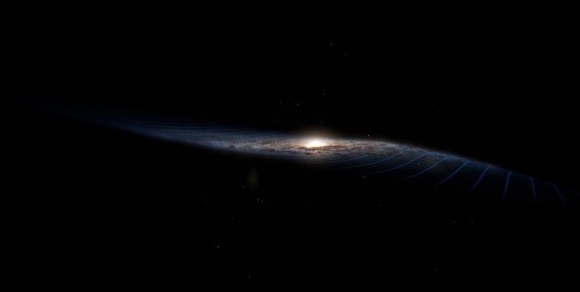 La Via Lattea è contorta, un'eredità di una collisione galattica in corso 