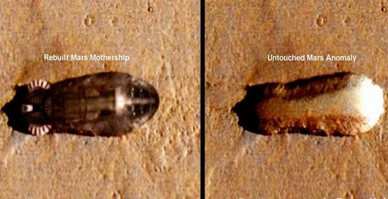 Un'astronave di 2 chilometri trovata in una fotografia di Marte