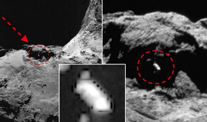 UFO rilevato sulla cometa Churyumov-Gerasimenko