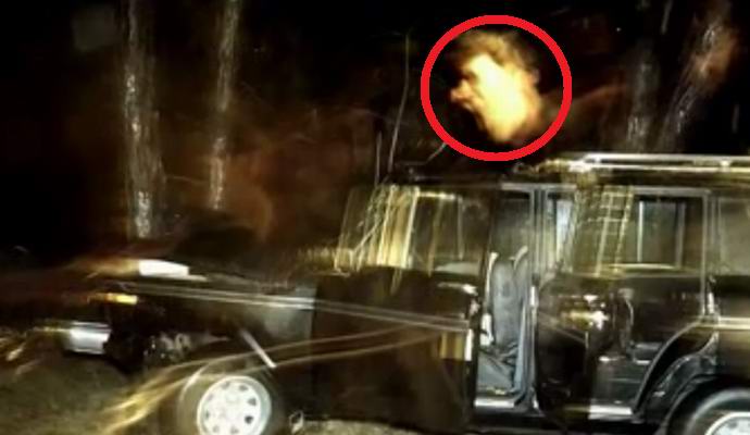 Un fantasma urlante è stato fotografato sulla scena di un incidente d'auto