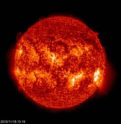 Un numero record di spot sono stati registrati sul Sole il 18 novembre