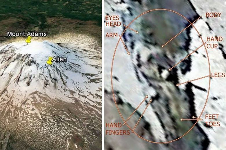 Un gigante ghiacciato è stato scoperto sulla cima del Monte Adams