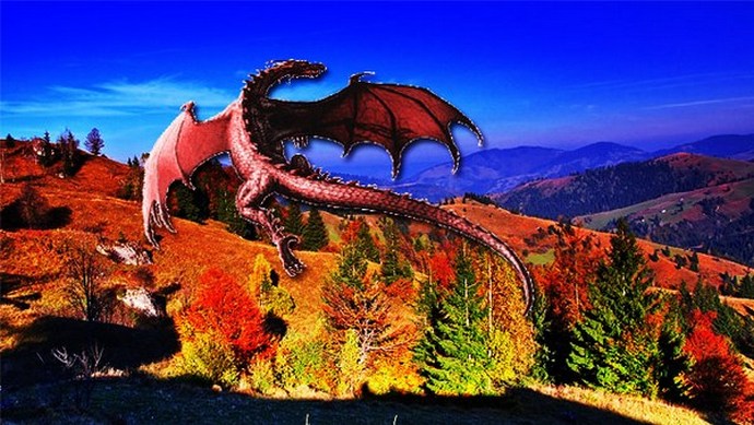 I draghi mitici sorvolano la Romania