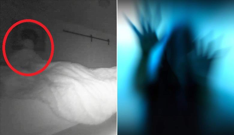 Una figura incomprensibile sollevò una coperta sul letto dell'uomo e scomparve in aria.