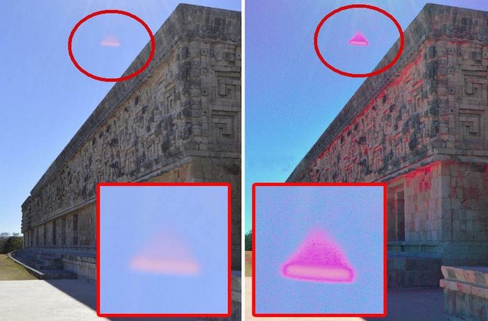 UFO sull'antica città di Uxmal