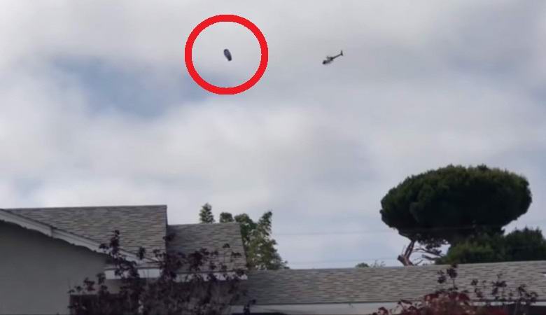 Un elicottero della polizia girava attorno a un UFO sopra Los Angeles