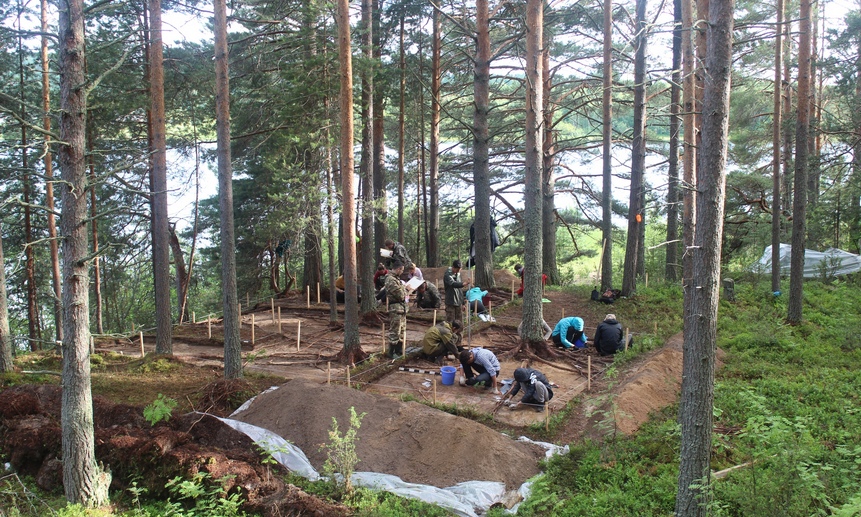 Timbro di segretezza rimosso dal reperto archeologico