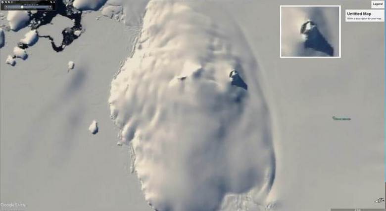 Utilizzando l'applicazione Google Earth in Antartide, hanno trovato un'altra piramide artificiale