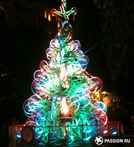 Albero di natale da biciclette