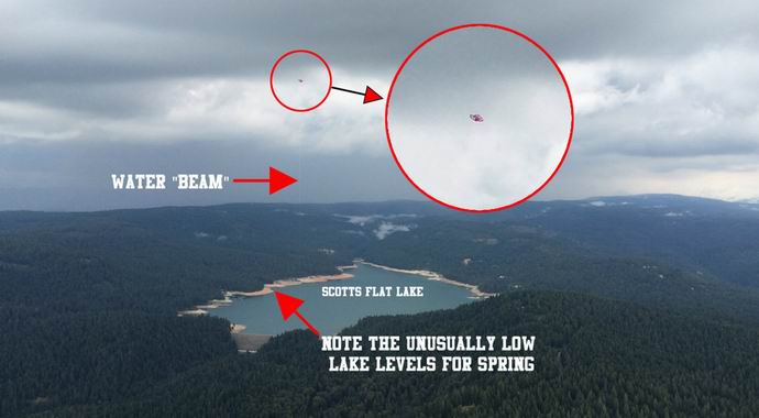 Fotografato da un UFO che pompa acqua da un lago americano