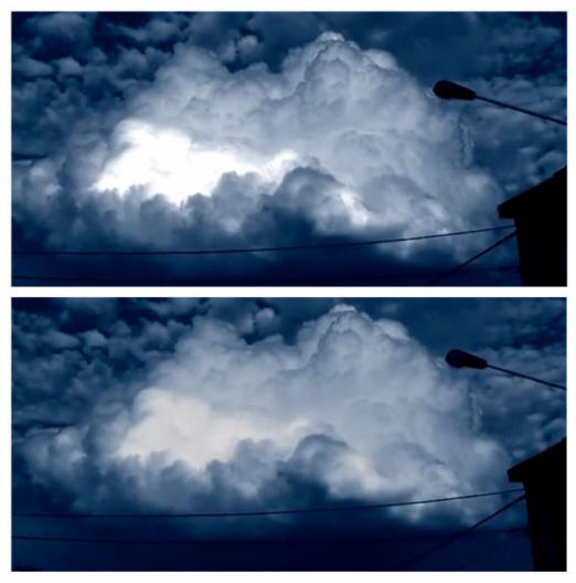 Un oggetto splendente all'interno del cloud. Video