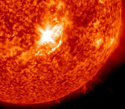 Lo sciopero diretto sulla Terra, il 10 novembre 2013, un altro bagliore della più alta classe X si è verificato sul Sole.
