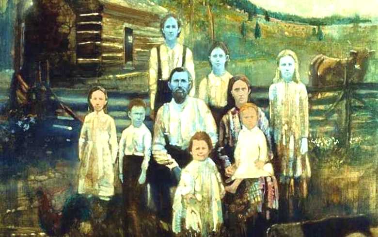 Incredibile famiglia americana con insolita pelle blu