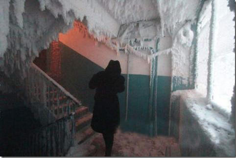 In Kazakistan, meno 59 gradi, a casa, come in un congelatore