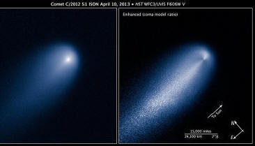 Immagine del telescopio Hubble della cometa ISON