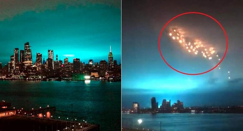 Molte misteriose luci brillarono nel cielo sopra New York