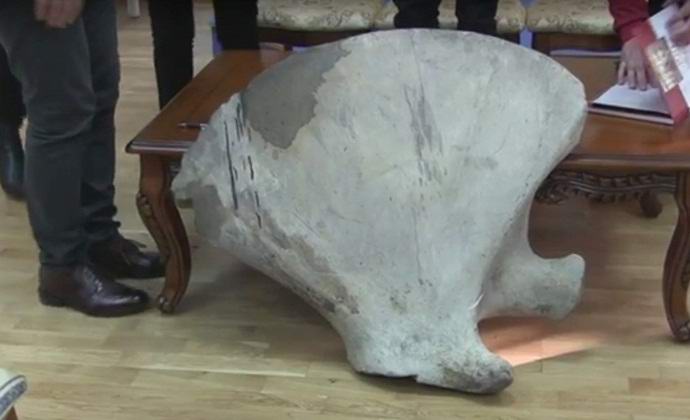 In Ucraina, hanno trovato un osso mastodontico nella spazzatura
