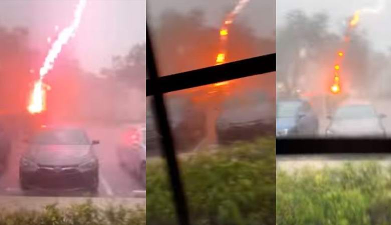Un lampo molto insolito catturato in Florida