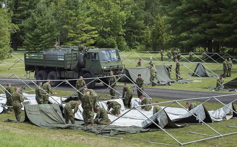 Campo di costruzione militare canadese per rifugiati americani?