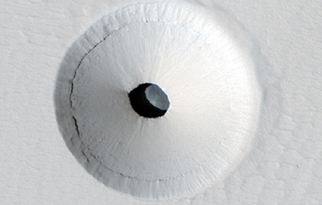 Il mistero del buco che porta alla grotta marziana