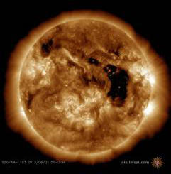 La terra si è rivelata essere in un flusso solare